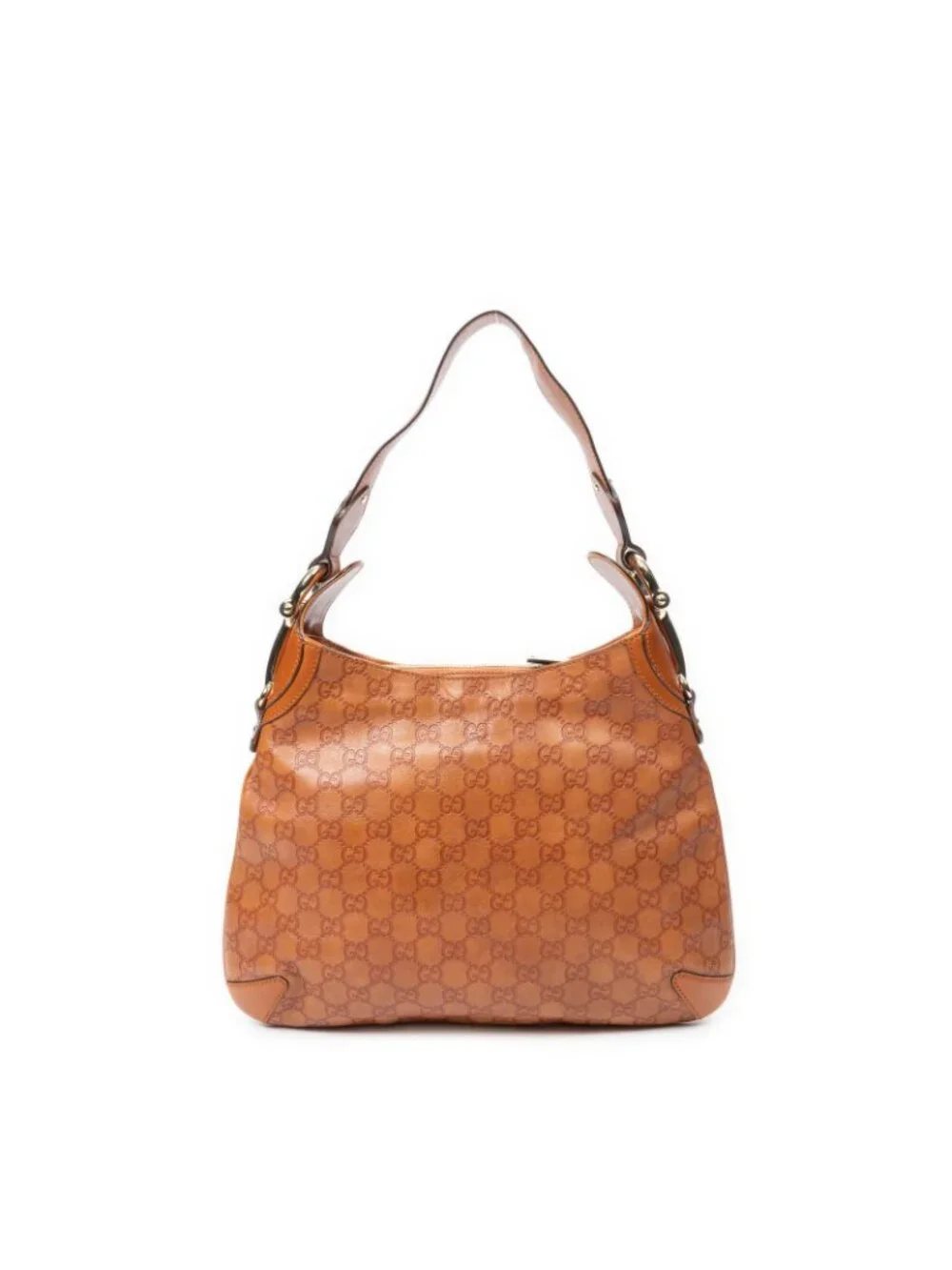 Gucci Horsebit Creole Hobo Orange Guccissima